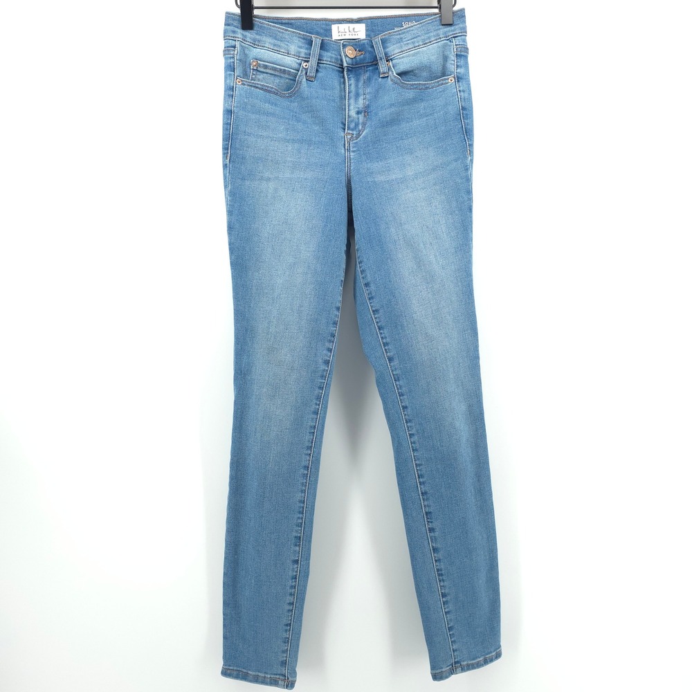 Nicole Miller Soho Women High Rise Skinny Jeans 4 Blue Medium Wash Stretch